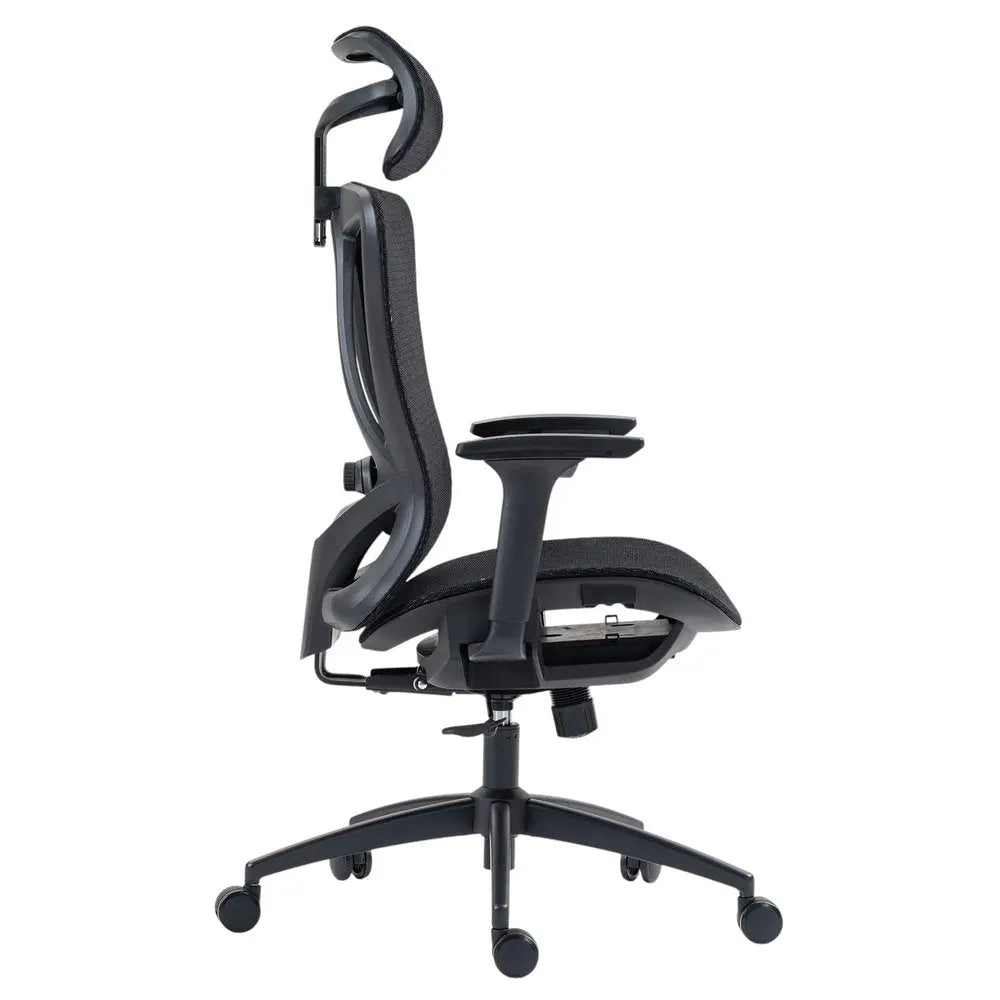 Black Adjustable Height Swivel Rolling Office Chair HomeRoots