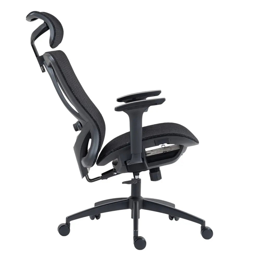 Black Adjustable Height Swivel Rolling Office Chair HomeRoots