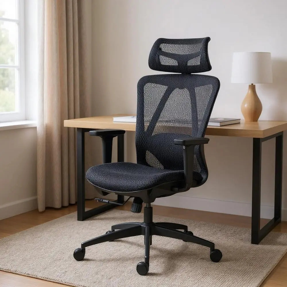Black Adjustable Height Swivel Rolling Office Chair HomeRoots