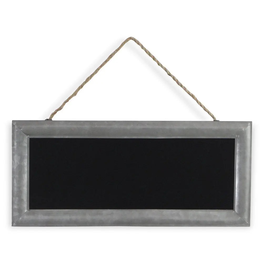 10" X 22" Gray Metal Hanging Chalkboard HomeRoots