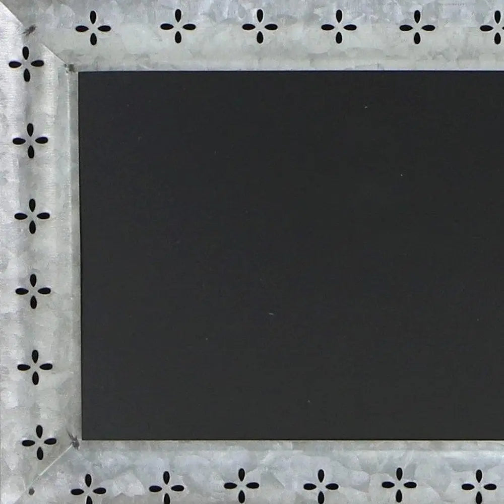 10" X 14" Gray Floral Metal Hanging Chalkboard HomeRoots