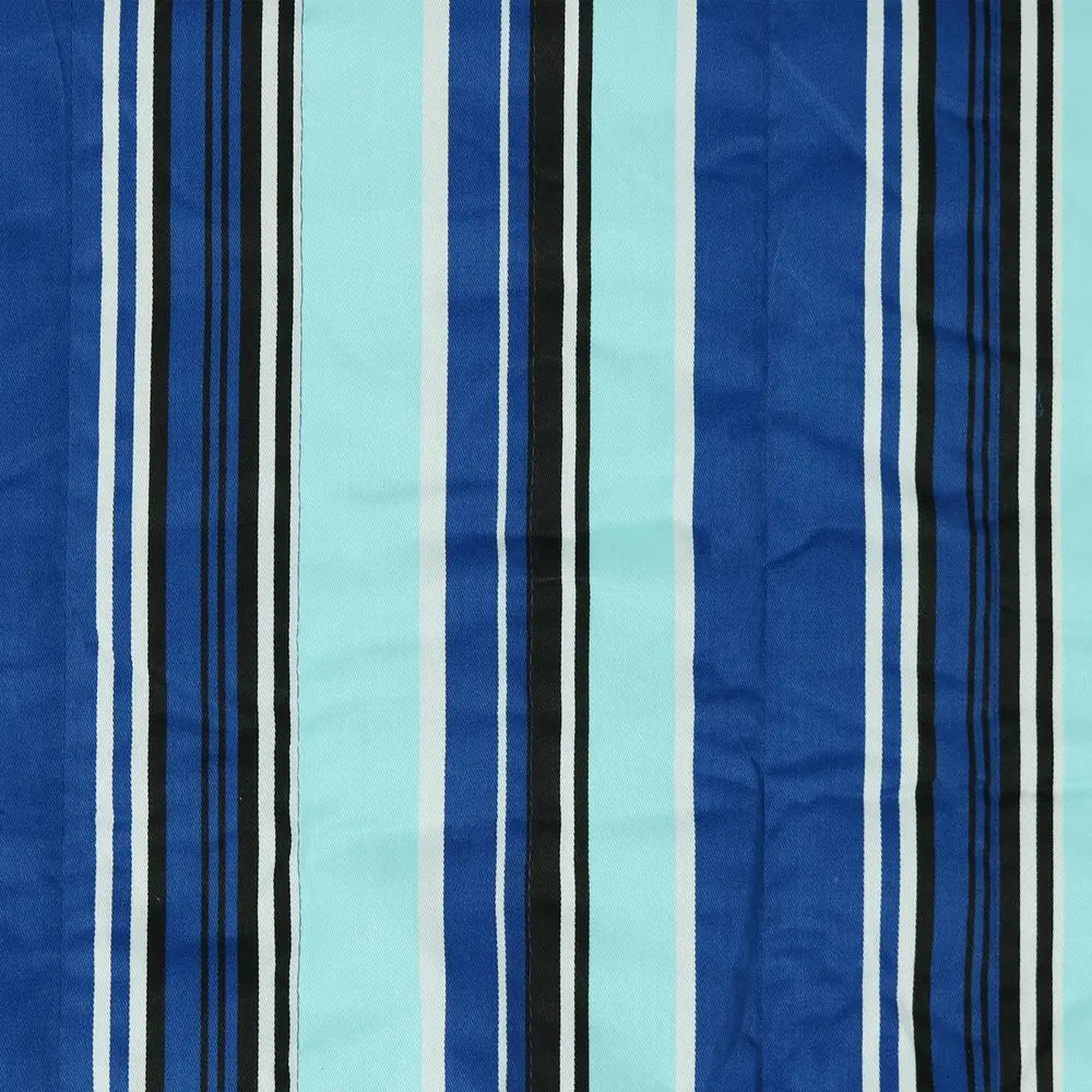 Light Blue And Dark Blue Striped Double Hammock HomeRoots