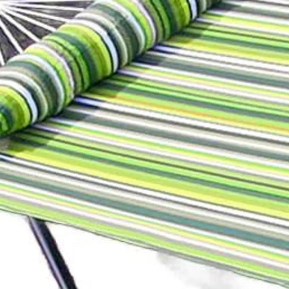 Green And Yellow Striped Double Hammock HomeRoots