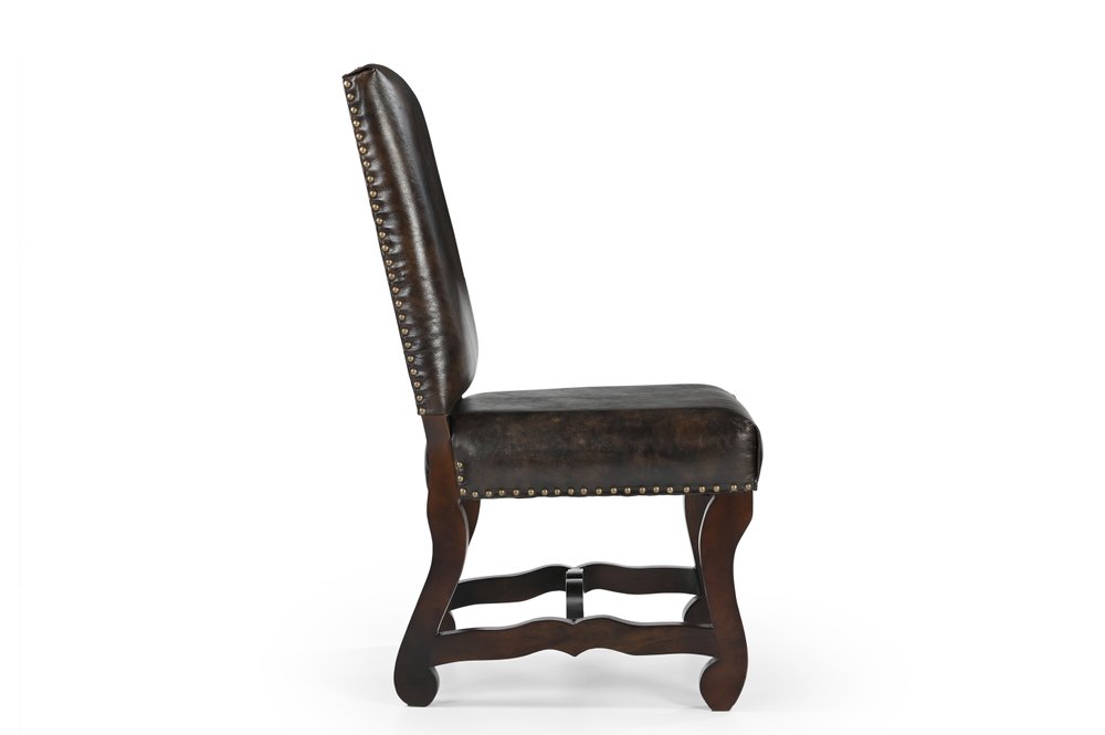 Five Piece Brown Round Solid Wood Dining Set with Four Chairs - NOVA HOME FURNITURE