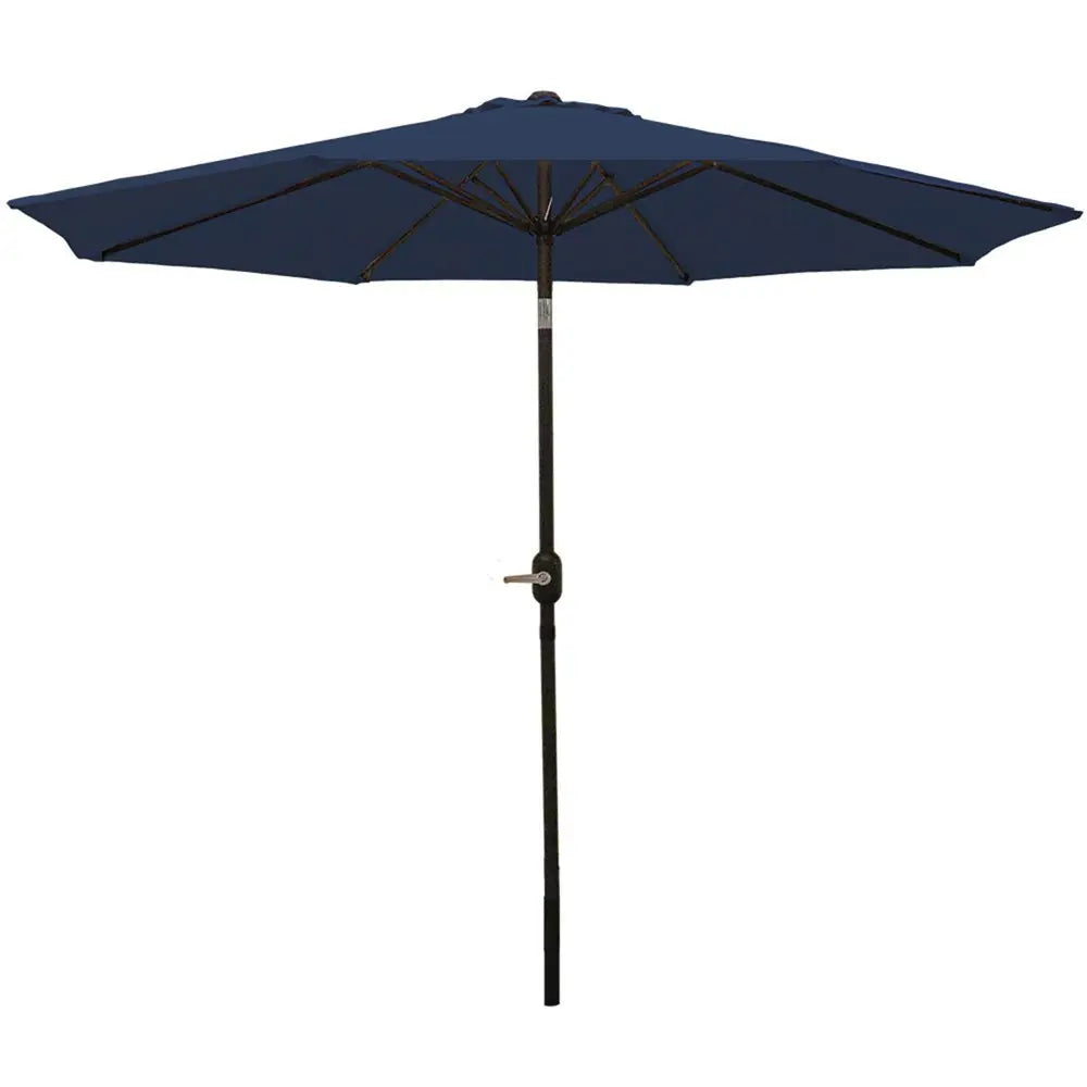 96" Dark Blue Polyester Octagonal Tilt Market Patio Umbrella HomeRoots