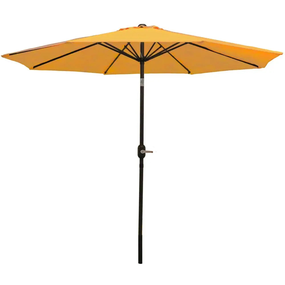 96" Gold Polyester Octagonal Tilt Market Patio Umbrella HomeRoots