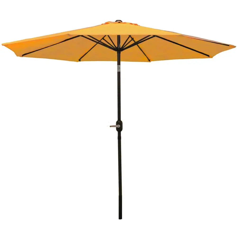 96" Gold Polyester Octagonal Tilt Market Patio Umbrella HomeRoots