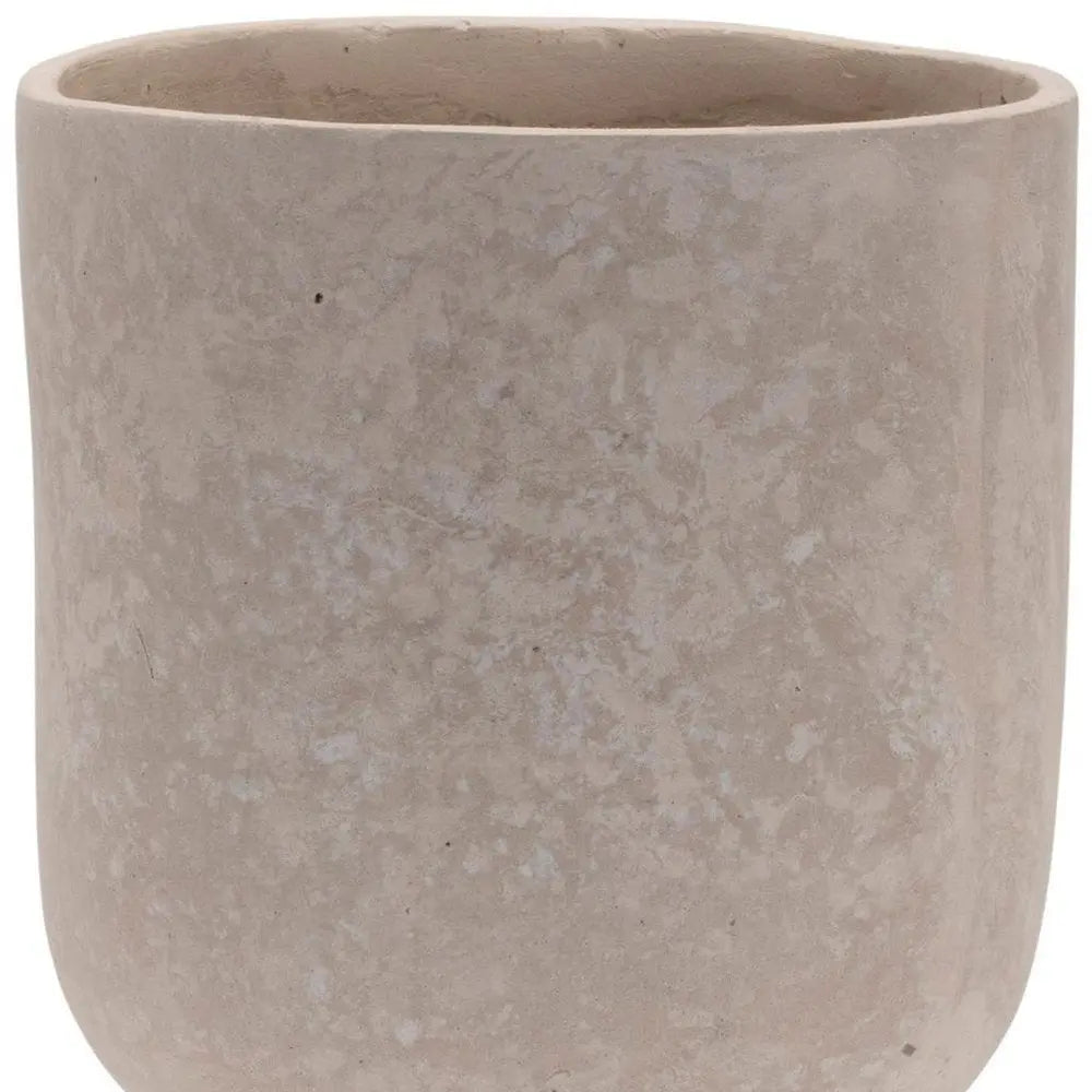 7" Beige Urn Resin Table Vase - NOBLE HOME INTERIORS