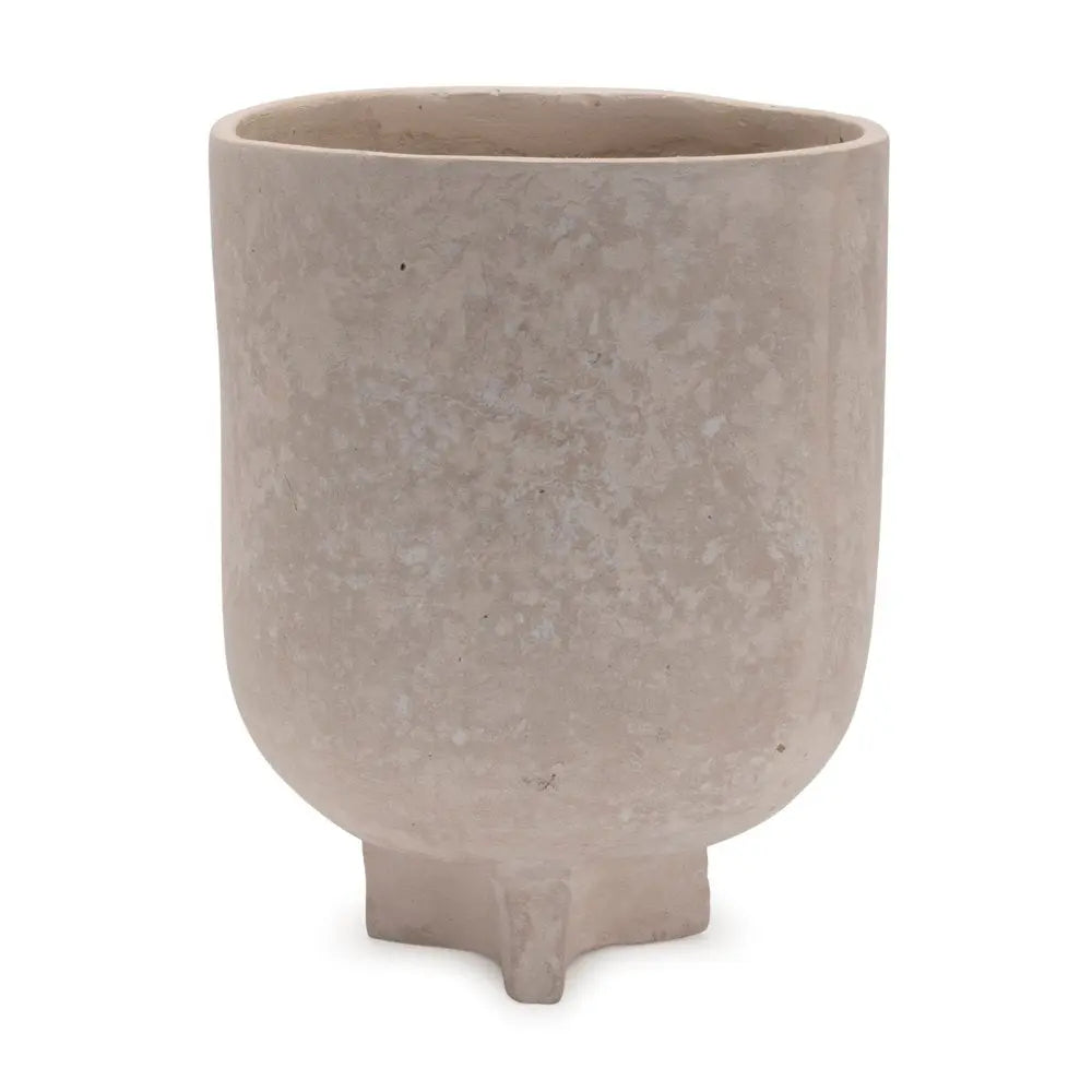 7" Beige Urn Resin Table Vase - NOBLE HOME INTERIORS