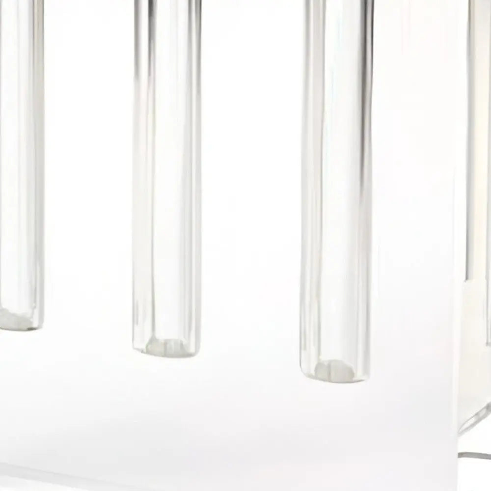 7" Clear Crystal Clear Square Table Vase - NOBLE HOME INTERIORS