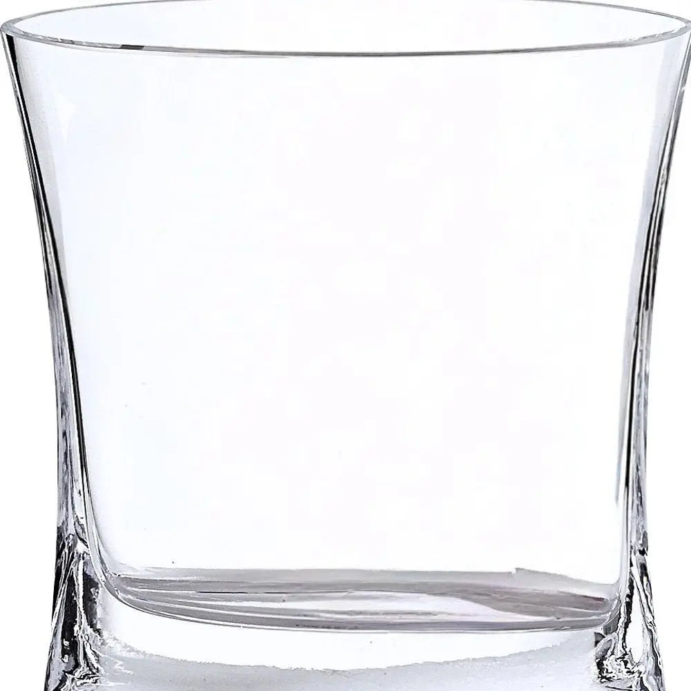 7" Clear Oval Crystal Glass Table Vase - NOBLE HOME INTERIORS