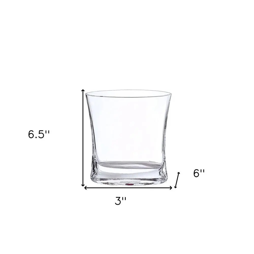 7" Clear Oval Crystal Glass Table Vase - NOBLE HOME INTERIORS