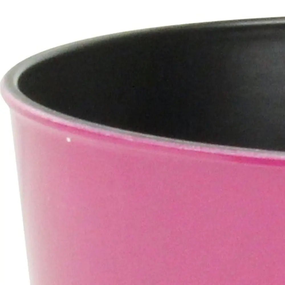 7" Hot Pink Recycled Plastic Indoor Outdoor Round Pot Planter - NOBLE HOME INTERIORS