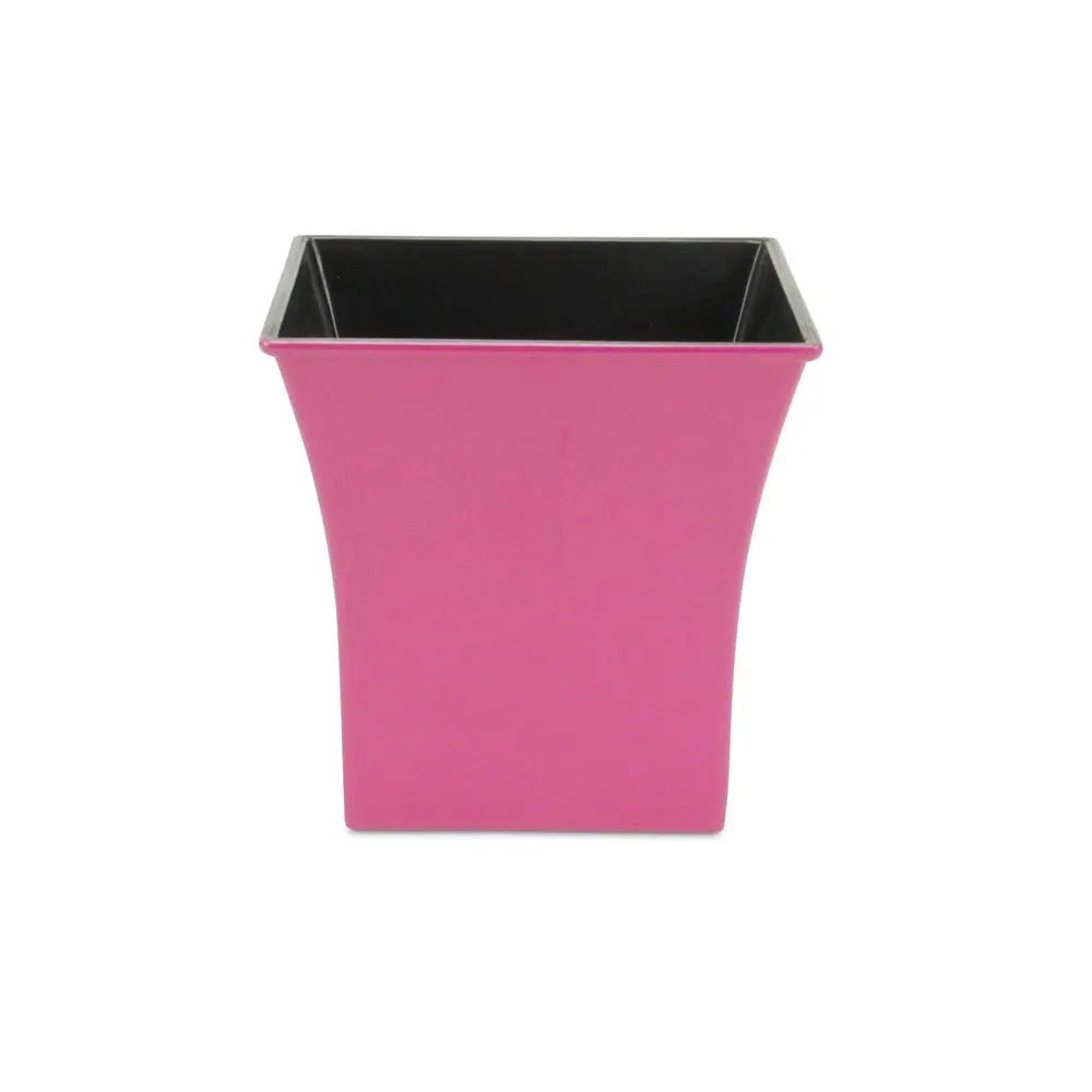 7" Hot Pink Recycled Plastic Indoor Outdoor Square Pot Planter - NOBLE HOME INTERIORS