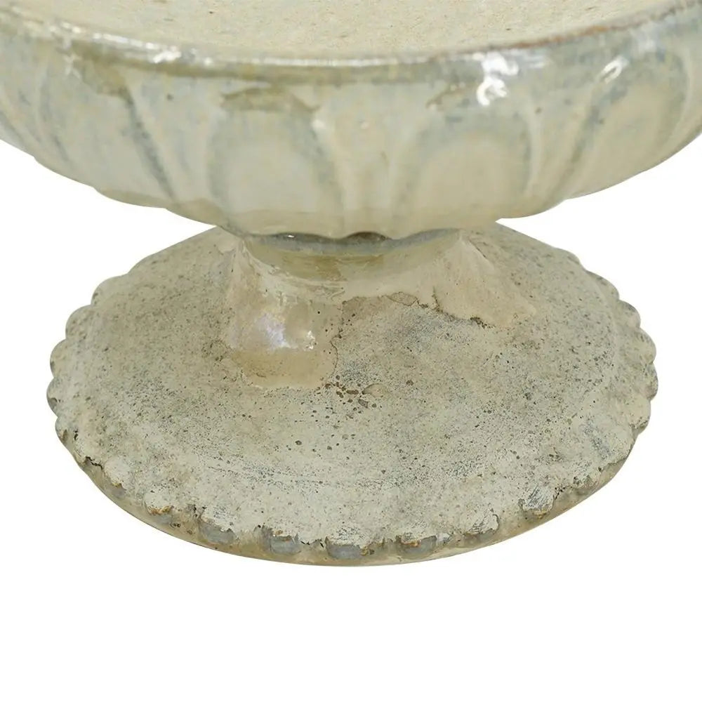 7" Sage And Ivory Round Ceramic Table Vase - NOBLE HOME INTERIORS