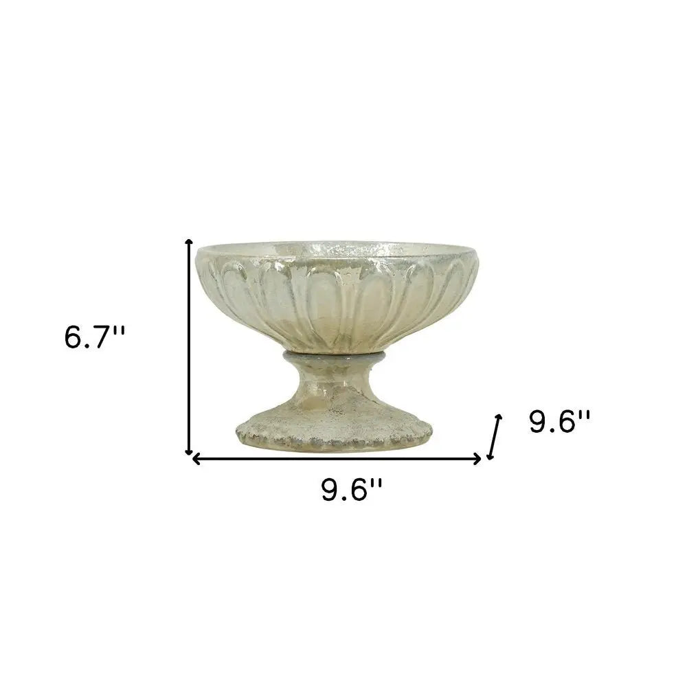 7" Sage And Ivory Round Ceramic Table Vase - NOBLE HOME INTERIORS
