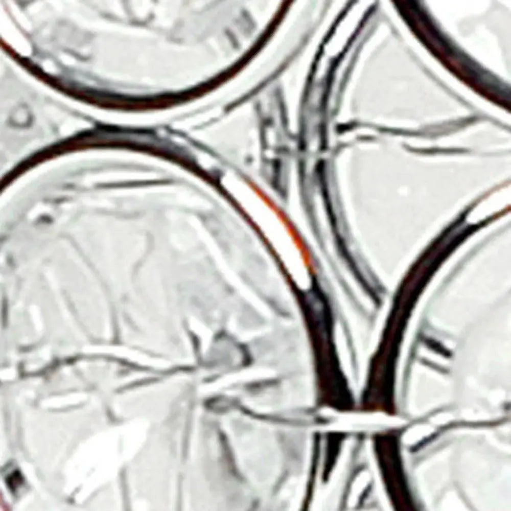 7" Silver And Clear Faux Crystal And Metal Cylinder Table Vase - NOBLE HOME INTERIORS