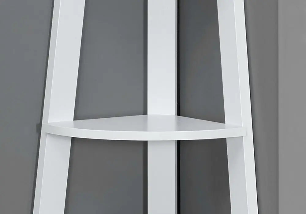 71" Espresso Wood Five Tier Corner Bookcase - NOBLE HOME INTERIORS