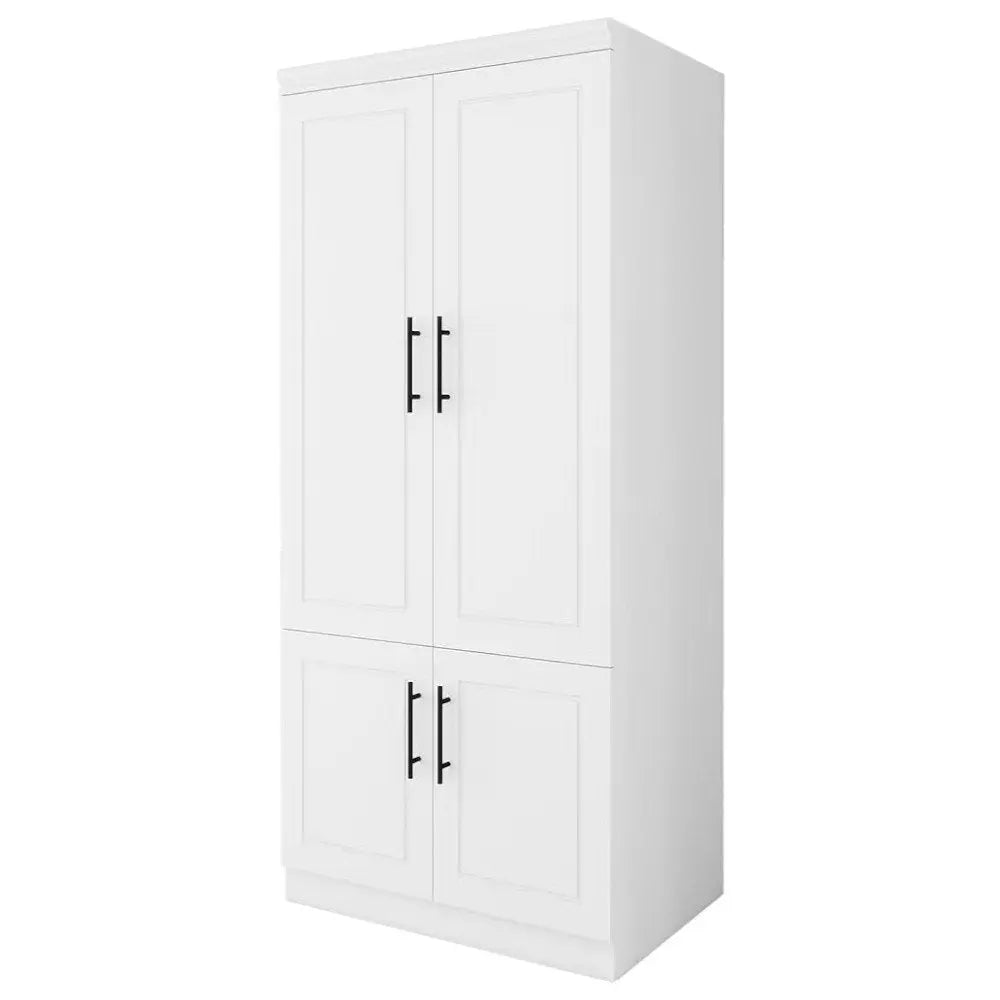 71" White Four Door Combo Dresser - NOBLE HOME INTERIORS