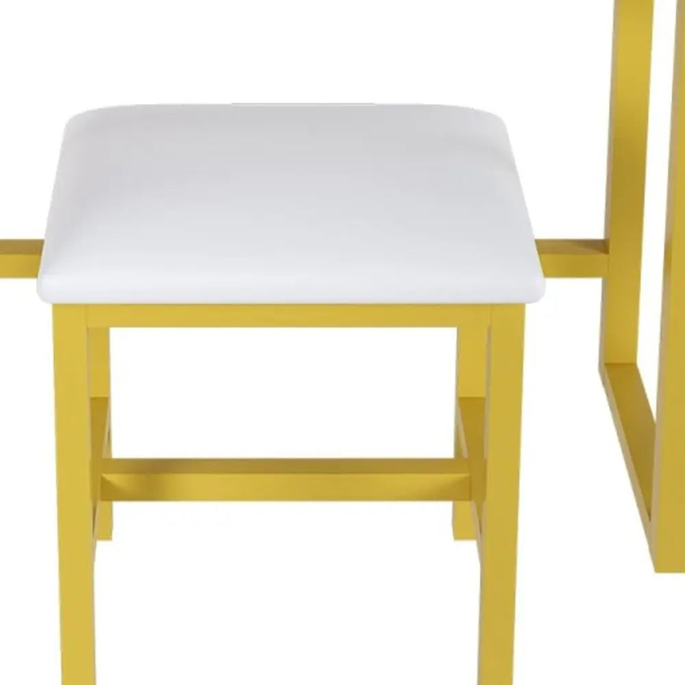 31" White Wood Lighted Two Drawer Dresser HomeRoots