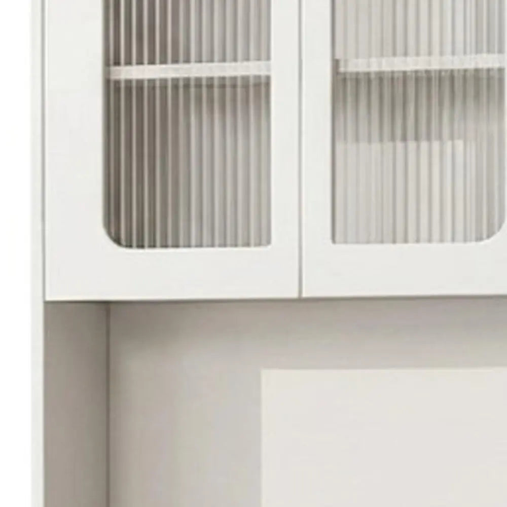 19" White Wood Lighted Four Drawer Dresser HomeRoots