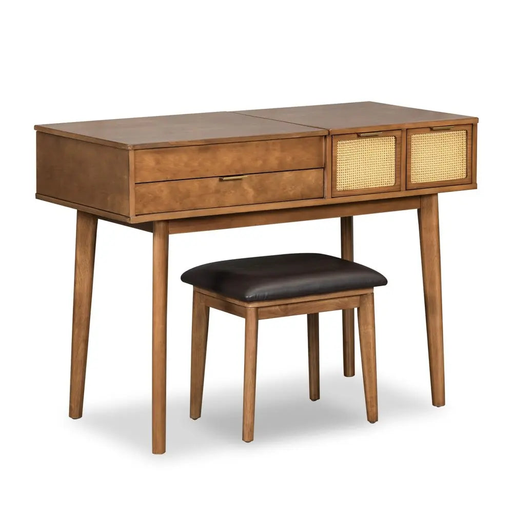 43" Brown Wood Four Drawer Dresser HomeRoots