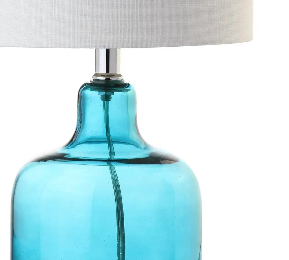 19" Clear Novelty Desk Lamp LED With Drum Shade HomeRoots