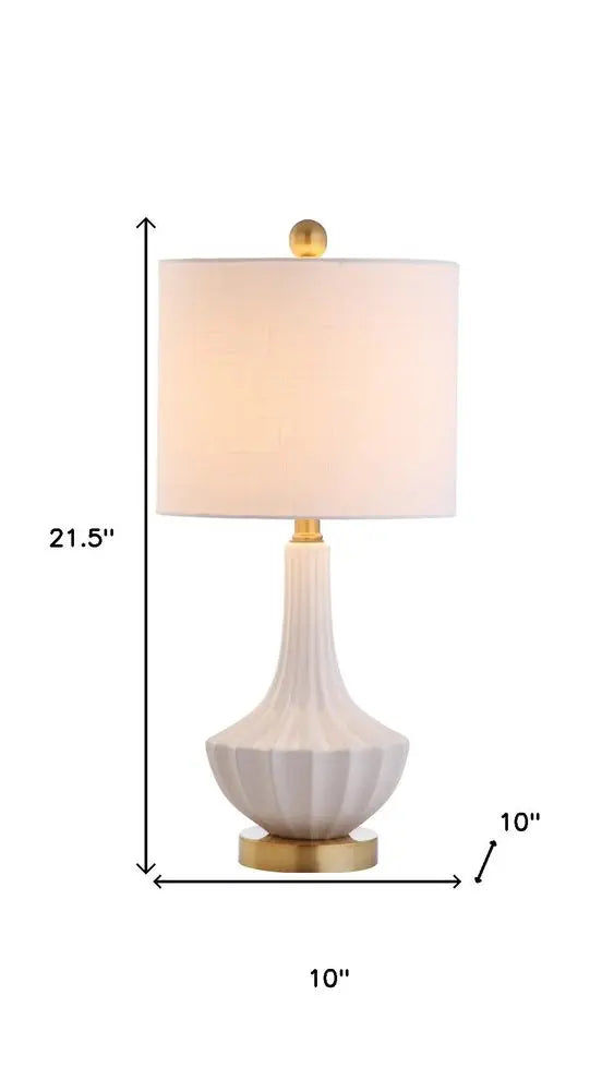 22" Gold Novelty Desk Lamp LED With Globe Shade HomeRoots