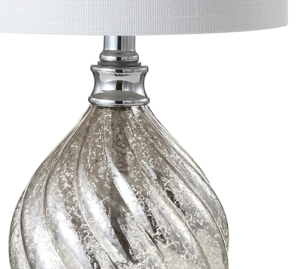 21" Silver Novelty Table Lamp LED With Globe Shade HomeRoots