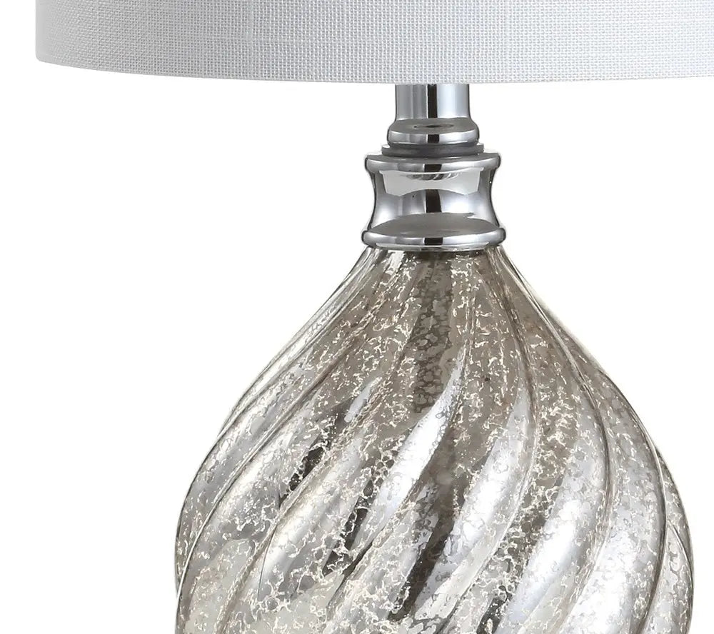 21" Silver Novelty Table Lamp LED With Globe Shade HomeRoots