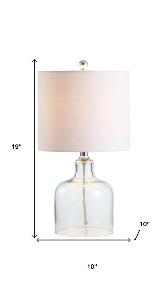 19" Silver Novelty Desk Lamp LED With Globe Shade HomeRoots