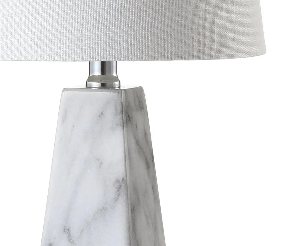 21" White Novelty Table Lamp LED With Empire Shade HomeRoots