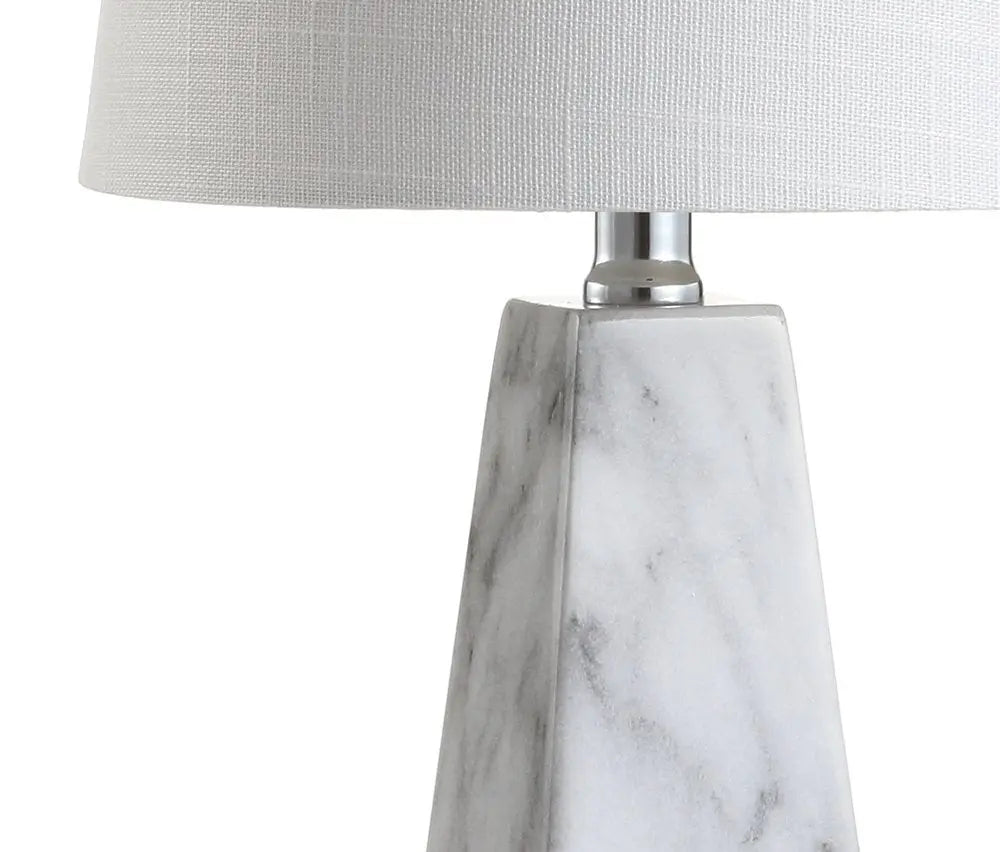 21" White Novelty Table Lamp LED With Empire Shade HomeRoots
