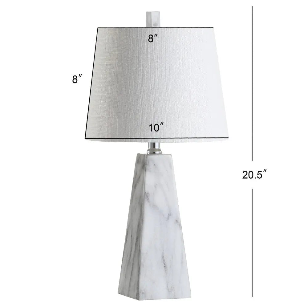 21" White Novelty Table Lamp LED With Empire Shade HomeRoots