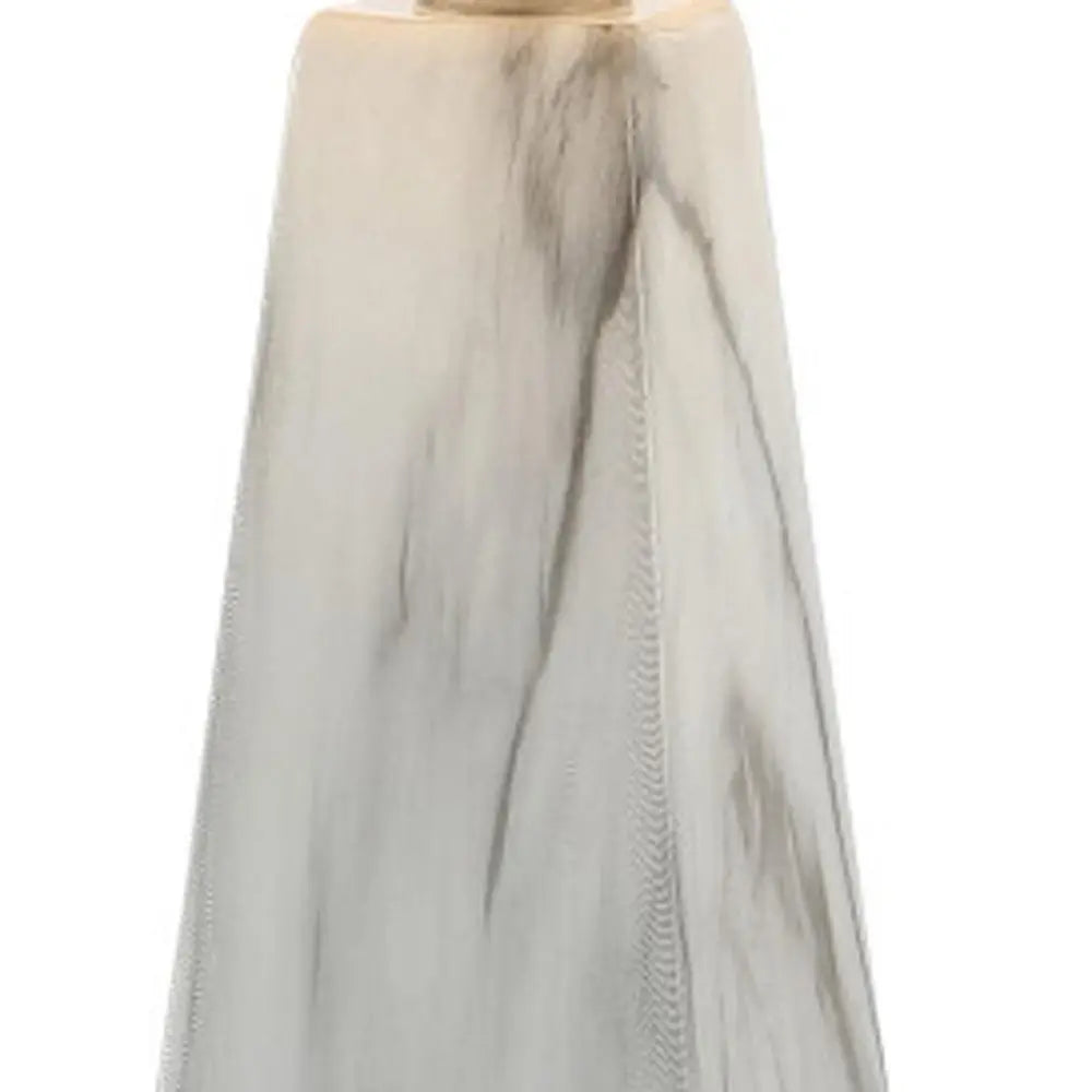 Set of Two 21" White Novelty Table Lamps LED With Empire Shades HomeRoots