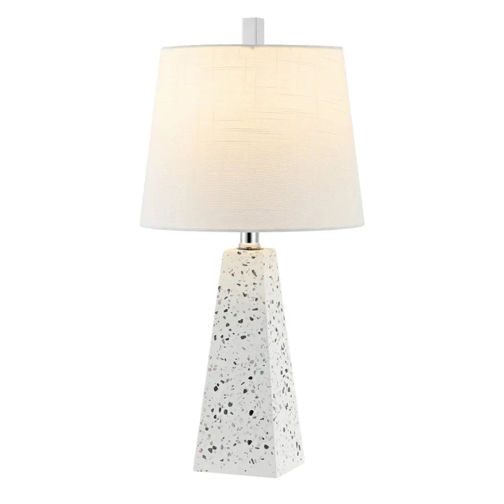 Set of Two 21" White Novelty Table Lamps LED With Empire Shades HomeRoots