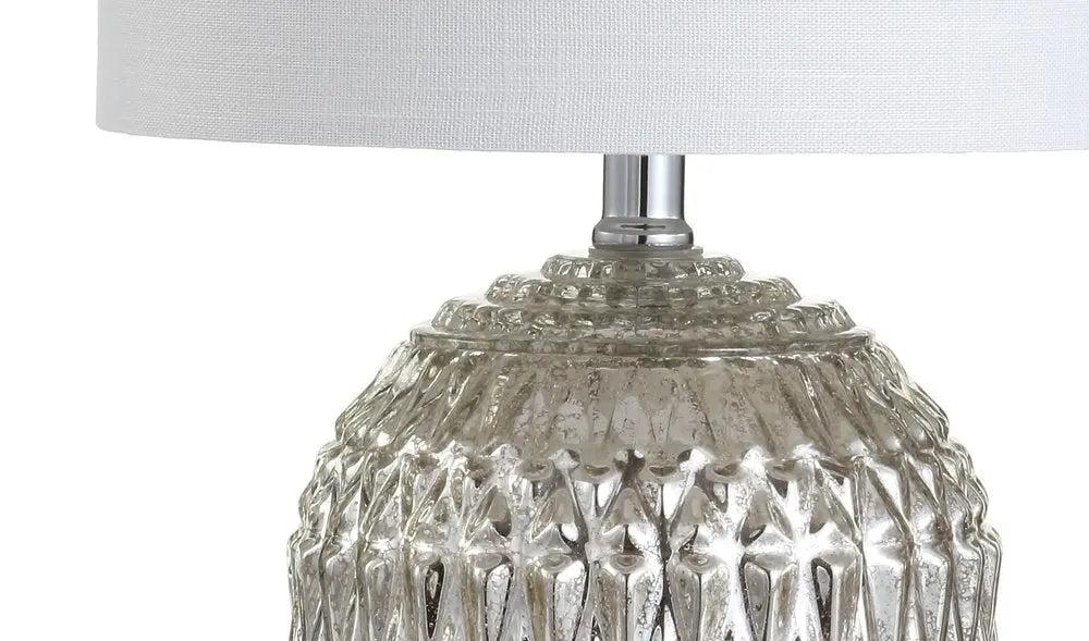 21" Silver Novelty Table Lamp LED With Globe Shade HomeRoots
