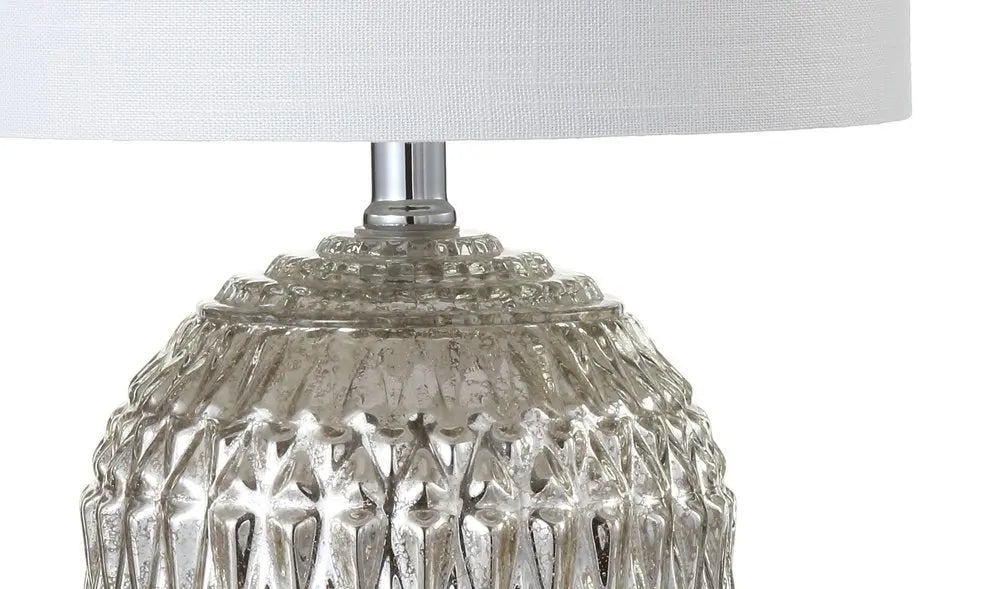 21" Silver Novelty Table Lamp LED With Globe Shade HomeRoots