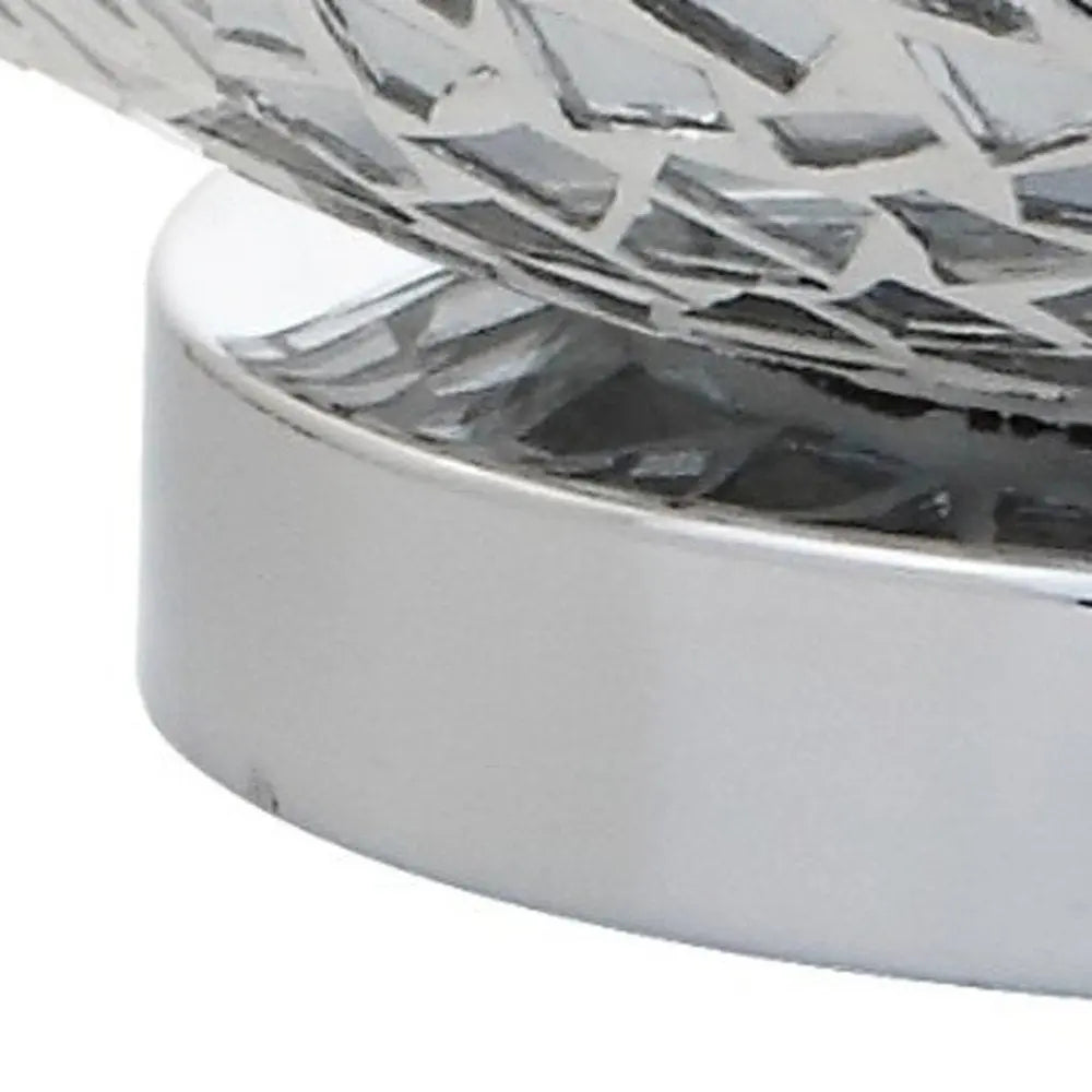 26" Silver Novelty Table Lamp LED With Drum Shade HomeRoots