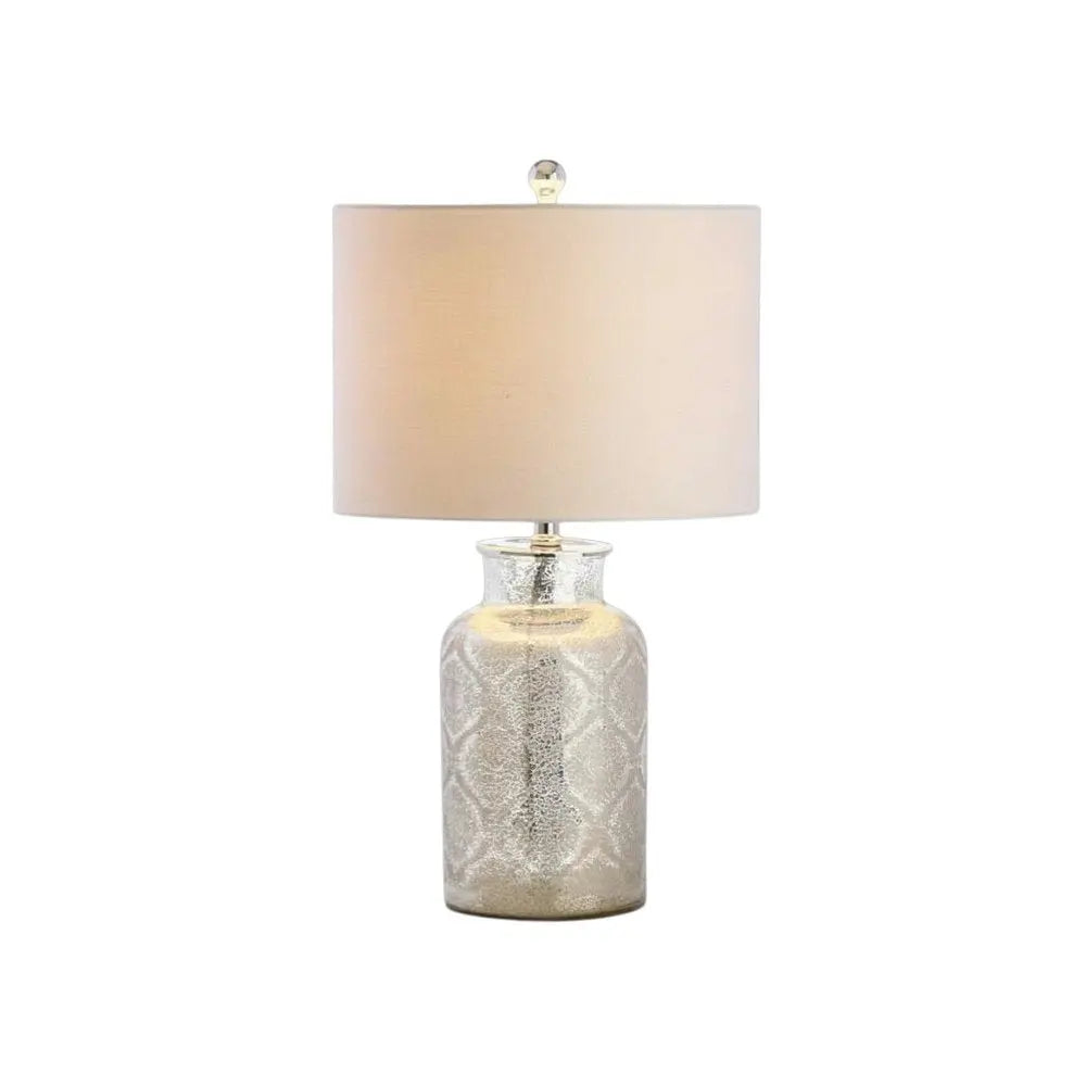 25" Clear Novelty Table Lamp LED With Drum Shade HomeRoots