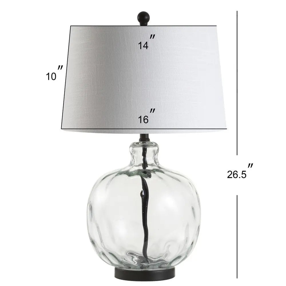 27" Black Novelty Table Lamp LED With Globe Shade HomeRoots