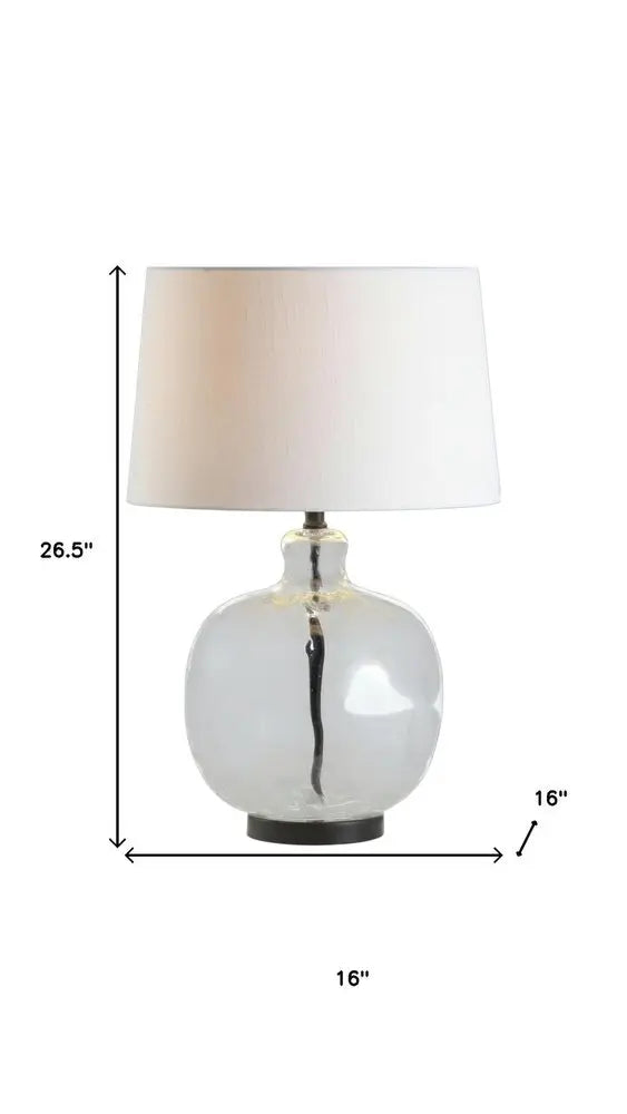27" Black Novelty Table Lamp LED With Globe Shade HomeRoots