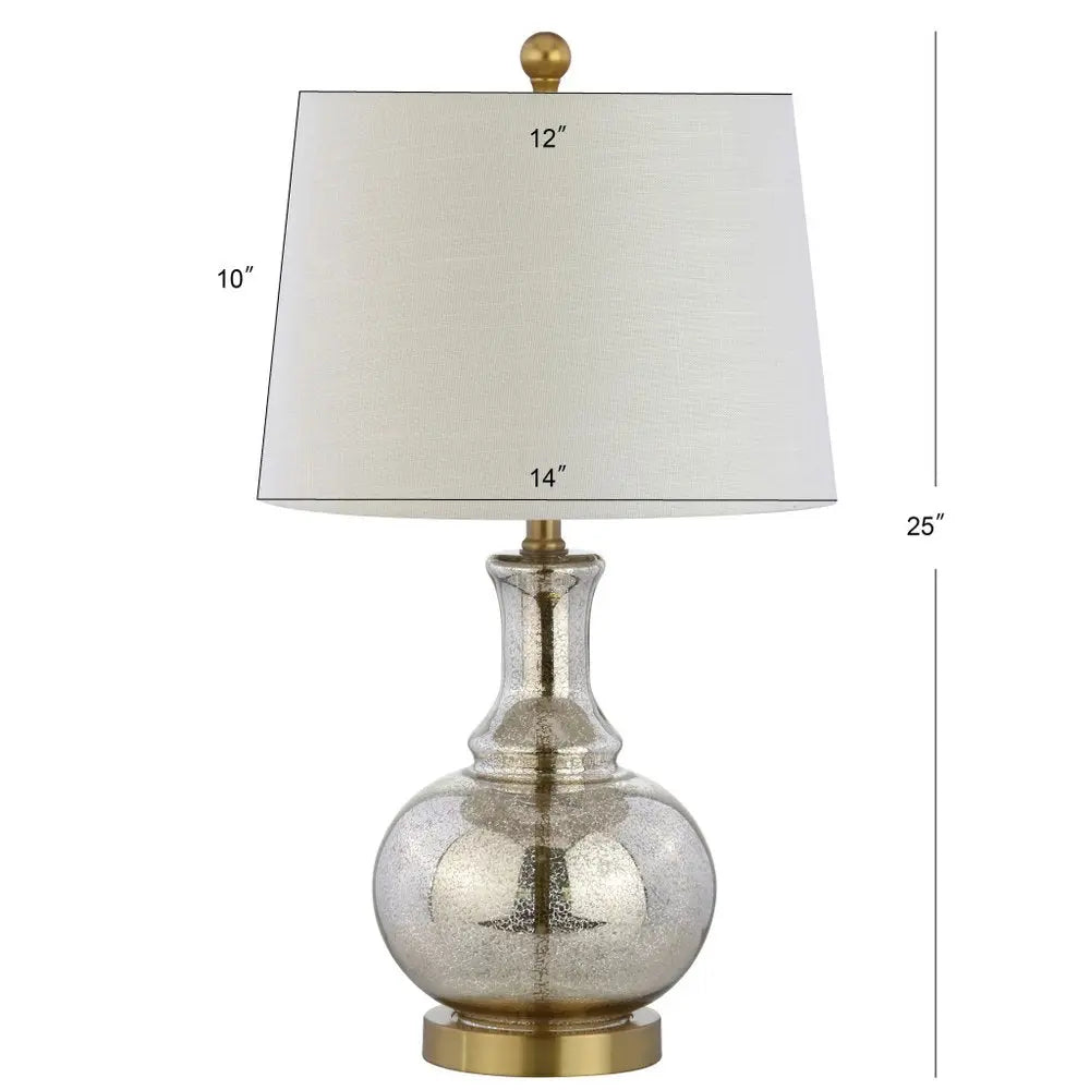 Set of Two 25" Gold Novelty Table Lamps LED With Drum Shades HomeRoots
