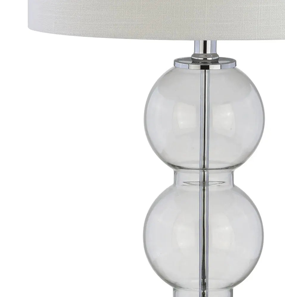 Set of Two 27" Silver Novelty Table Lamps LED With Drum Shades HomeRoots