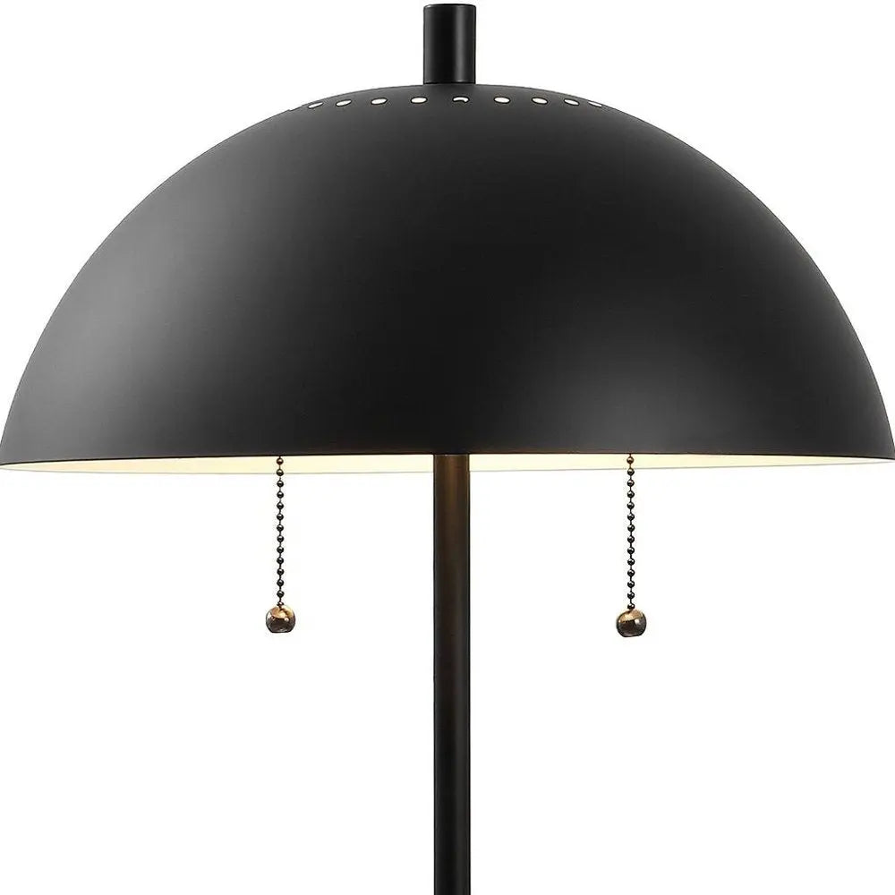 21" White Round Table Lamp LED With Globe Shade HomeRoots