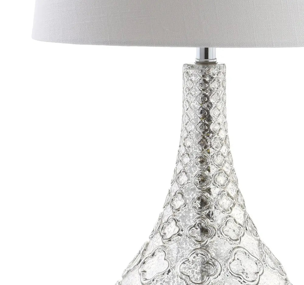 Set of Two 26" Silver Novelty Table Lamps LED With Drum Shades HomeRoots