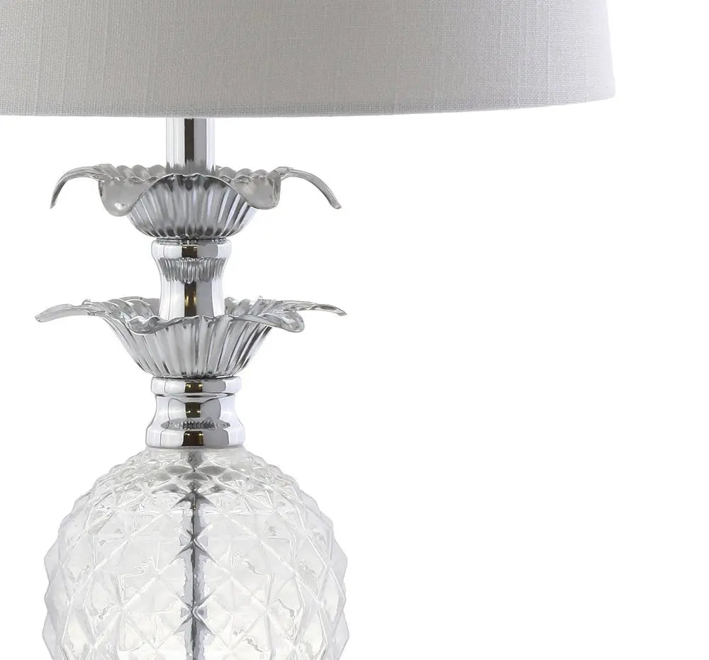 24" Silver Novelty Table Lamp LED With Drum Shade HomeRoots