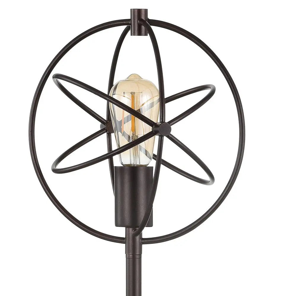 27" White Novelty Table Lamp LED With Globe Shade HomeRoots