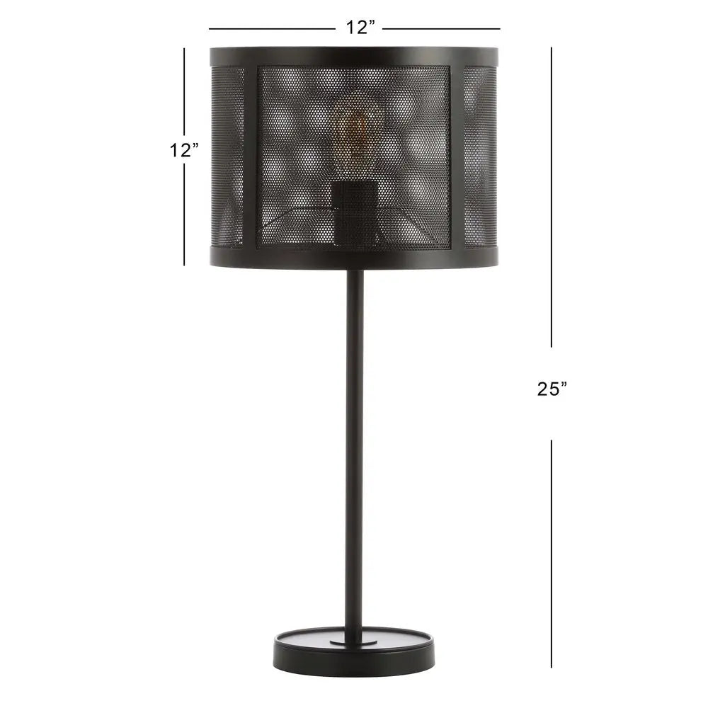 25" Black Novelty Table Lamp LED With Globe Shade HomeRoots