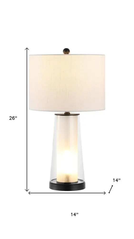 Set of Two 26" Antiqued Bronze Lighthouse Table Lamps LED With Drum Shades HomeRoots